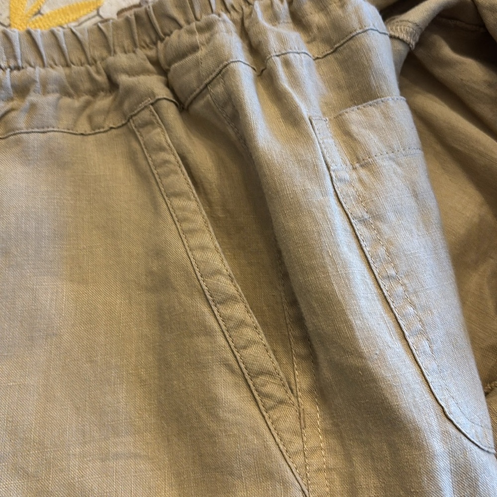 NWOT Multiples Tan Linen Suit with Jacket and Pants - Picture 14 of 15